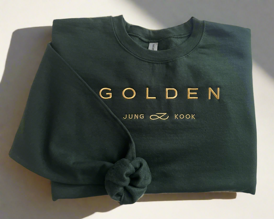 Golden Embroidered Sweatshirt