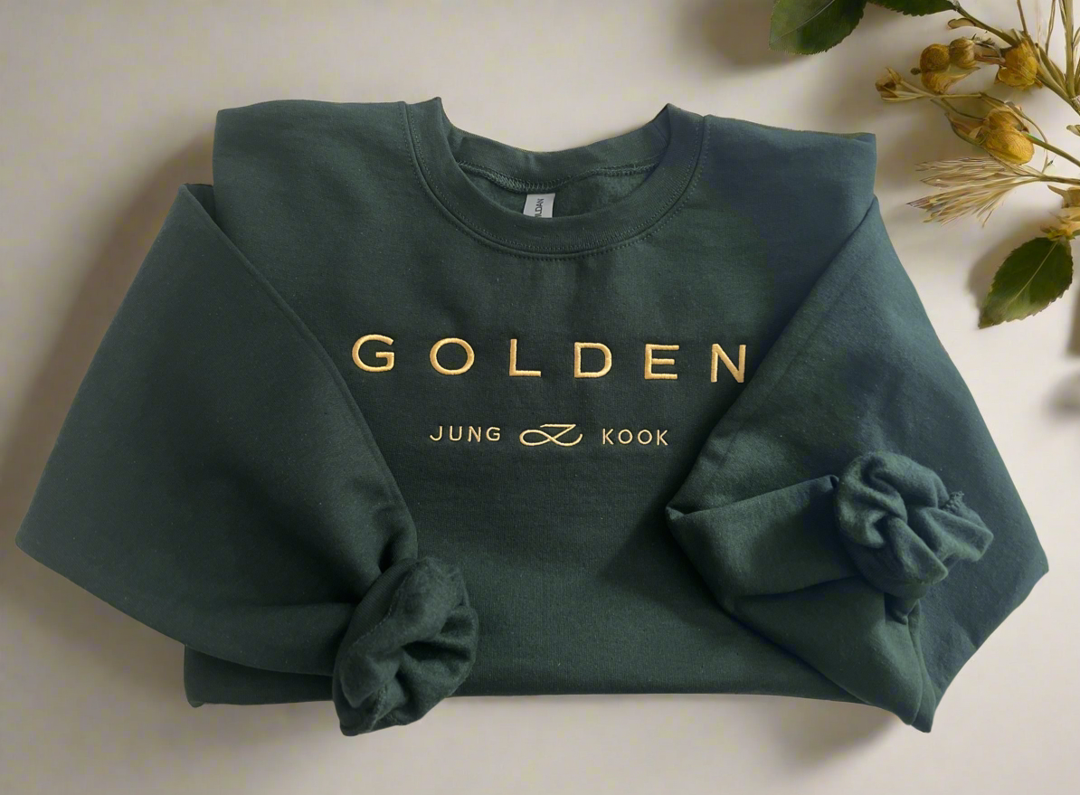 Golden Embroidered Sweatshirt