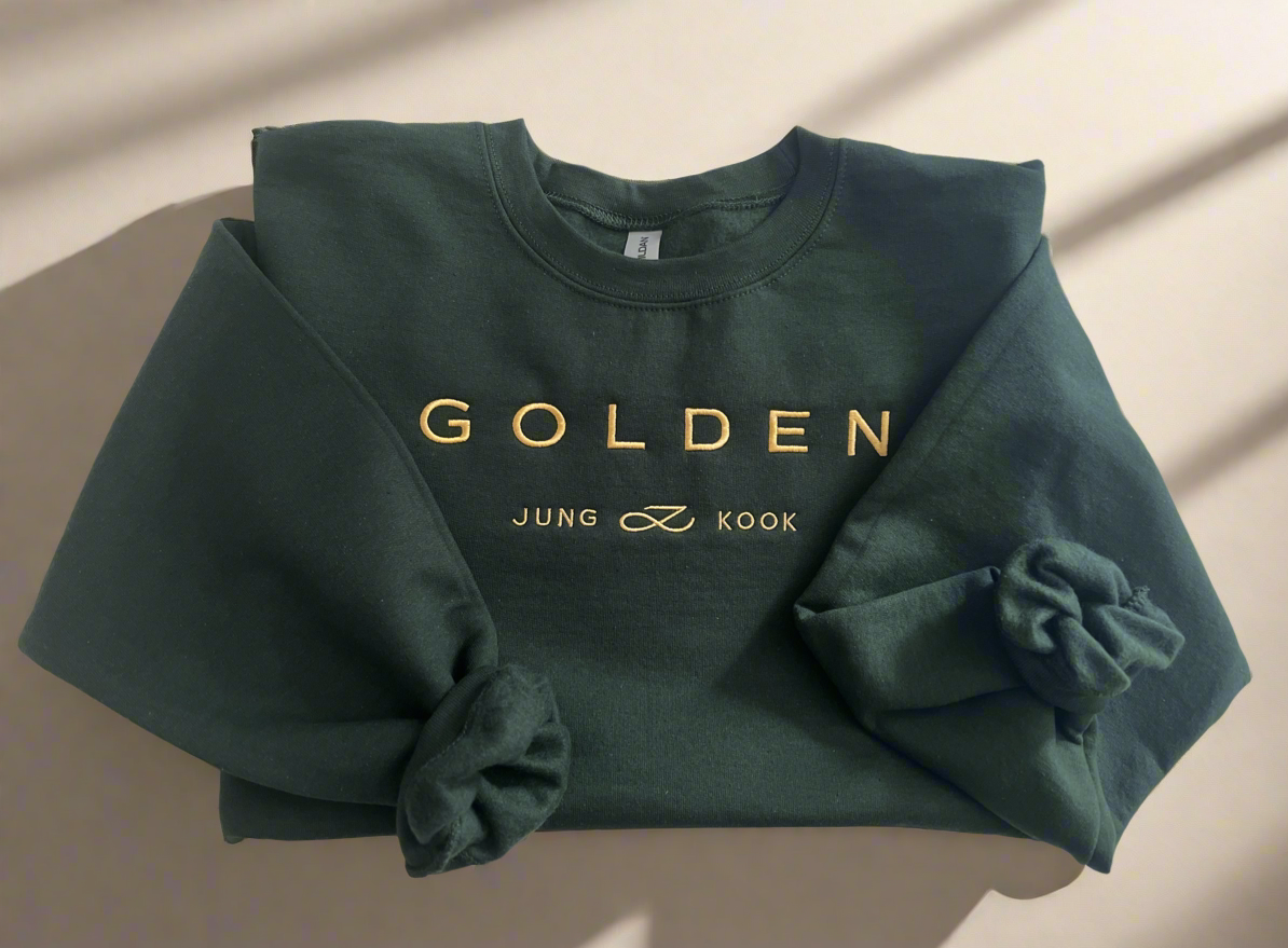 Golden Embroidered Sweatshirt